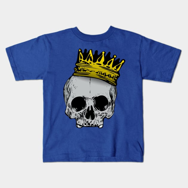 Skull king Kids T-Shirt by melcu